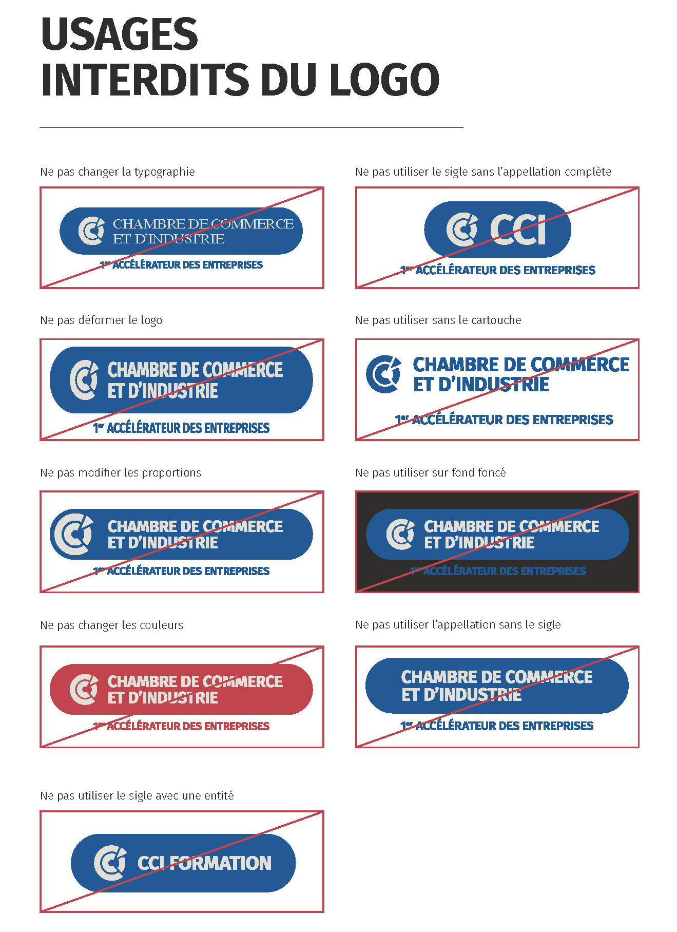 Ici se trouve les usages interdits avec le logo CCI PDD